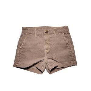 American Eagle Outfitters Women's Khaki Super Stretch Shorts - Size 0